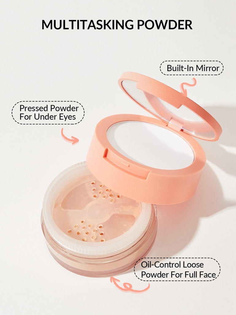 Sheglam Insta-ready Face & Under Eye Setting Powder Duo-Natural Linen