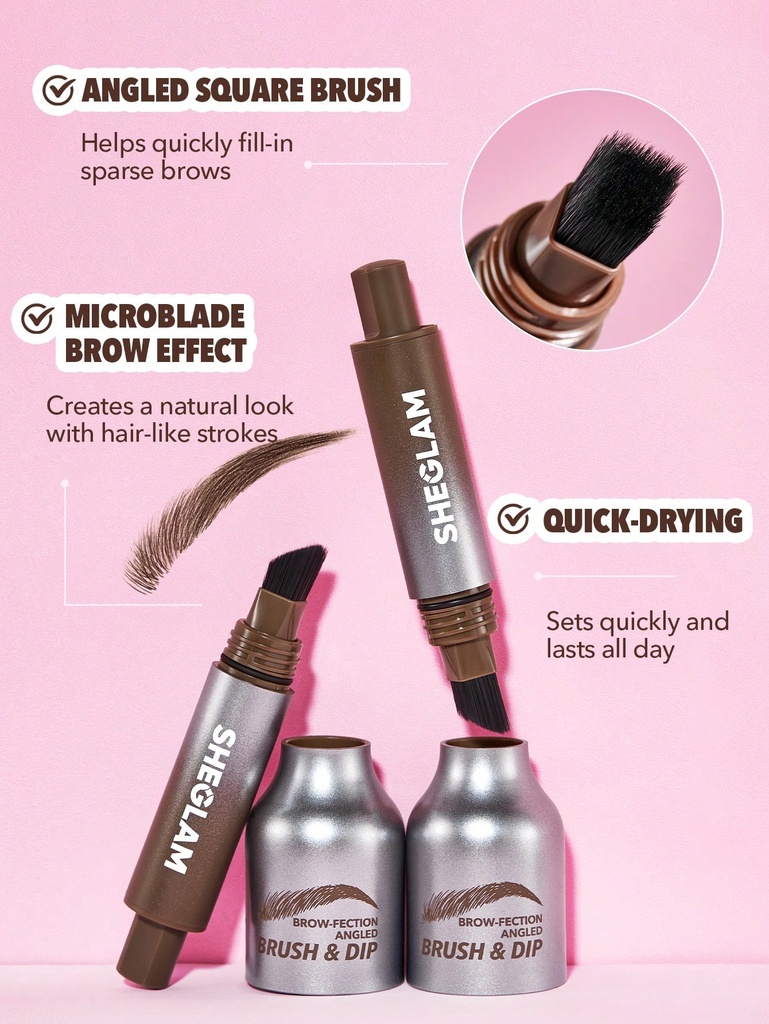 Sheglam Brow-Fection Angled Brush & Dip-Espresso