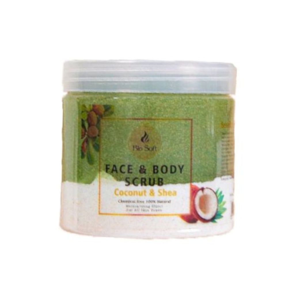 BIO SOFT Face & Body Scrub  - Coconut & Shea (500ml)