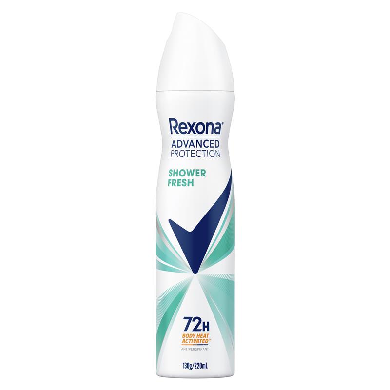 REXONA Antiperspirant Deodorant Spray For Women, Advanced Protection 72H+ ,Shower Fresh (150ml)