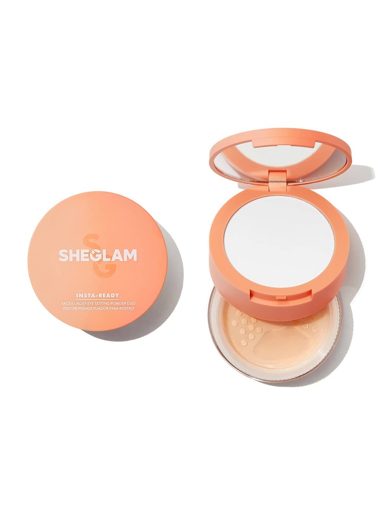 Sheglam Insta-ready Face & Under Eye Setting Powder Duo-Natural Linen