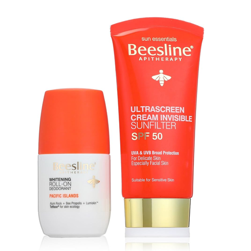 BEESLINE Ultrascreen Cream Invisible Sunfilter Spf50 X Roll On Bundle - Pacific Islands