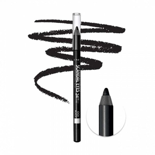 Rimmel London Scandaleyes Waterproof Kohl Kajal Pencil Eyeliner - 001 Black (1.3 g)