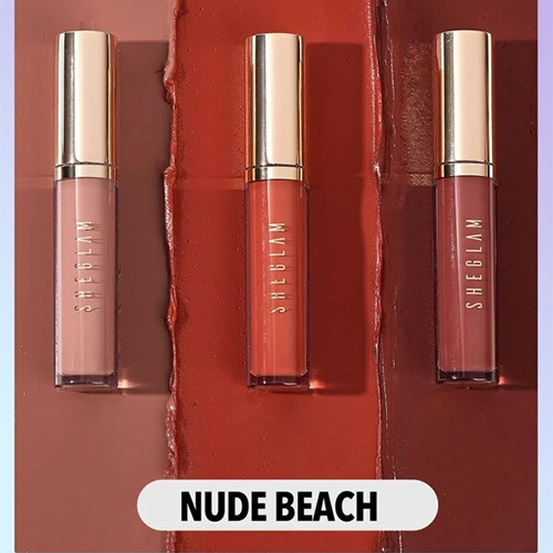 SHEGLAM Matte Allure Mini Liquid Lipstick Set - Nude Beach (2.3ml)